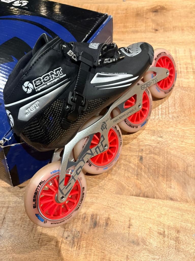 Speedskates Bont Jet2 110mm maat 43 zgan, Ophalen of Verzenden, Zo goed als nieuw