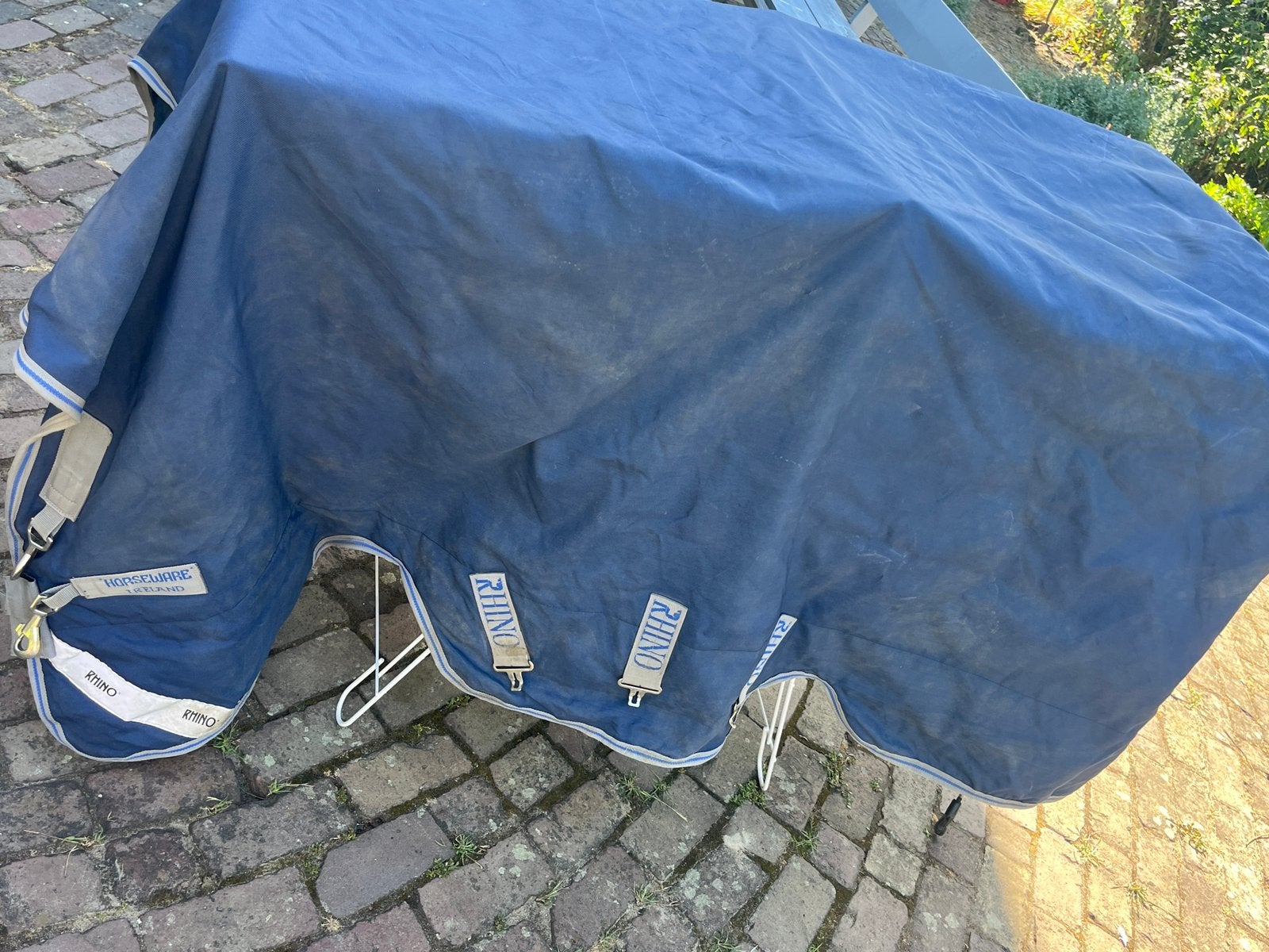 Amigo deken Rhino wug 100 gr donkerblauw 6’3’ 191cm, Dieren en Toebehoren, 100 g, Klittenbandsluiting, Cob (M), Ophalen of Verzenden