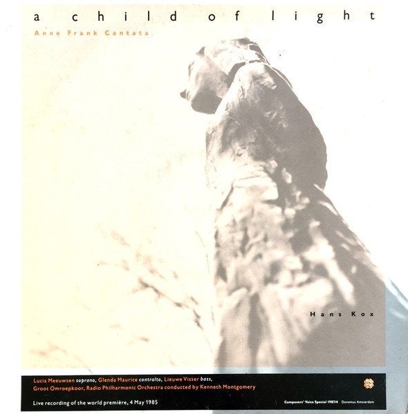 LP Hans Kox ‎– A Child Of Light (Anne Frank Cantata)  1987, Ophalen of Verzenden, Zo goed als nieuw, 12 inch