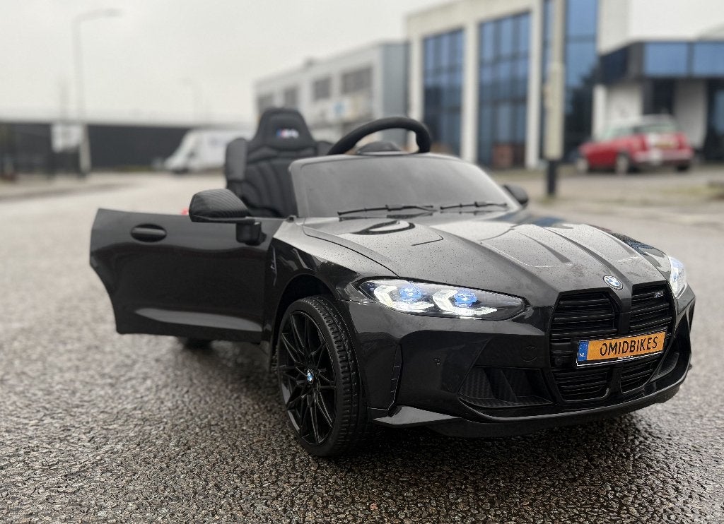 BMW M4 12v zwart Afstands. - Bleutooth - Led - Leder - Rubb!, Nieuw