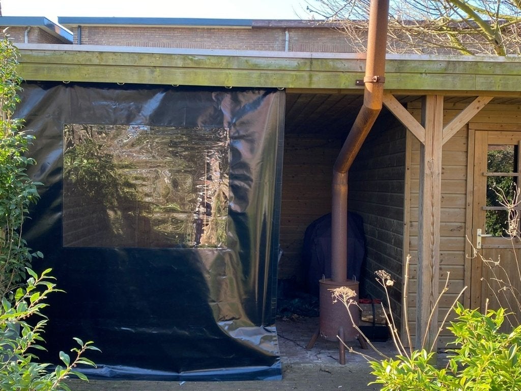 Verandazeil, Ophalen, Kunststof, 200 cm of meer, Zo goed als nieuw