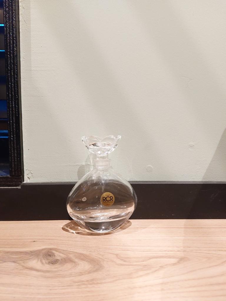 RCR Kristallen Parfumflesje met Bloemstop, Antiek en Kunst, Antiek | Glas en Kristal, Ophalen of Verzenden