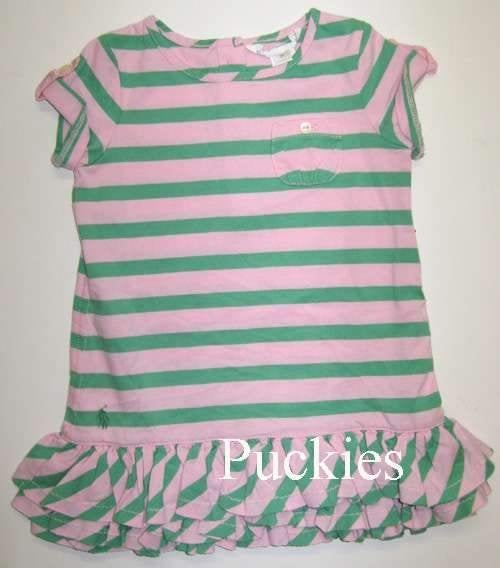 Maat 74 (12M) Groen/roze Ralph LAUREN jurk NIEUW (9687), Meisje, Jurkje of Rokje, Nieuw, Ophalen of Verzenden