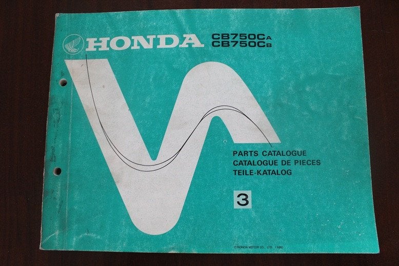 Honda CB750Ca Cb 1980 motorcycle parts catalogue CB 750 DOHC, Ophalen of Verzenden, Honda