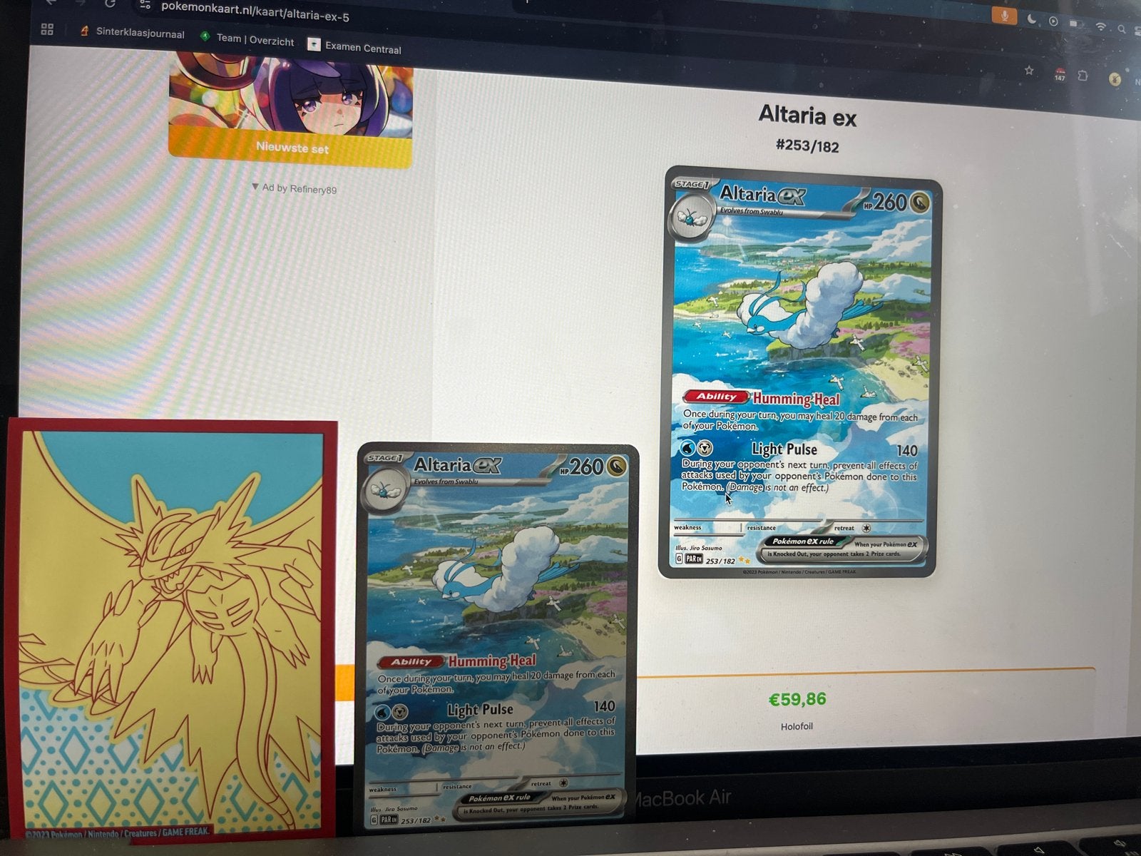 Altaria ex Pokémonkaart #253/182, Hobby en Vrije tijd, Verzamelkaartspellen | Pokémon, Ophalen of Verzenden, Zo goed als nieuw