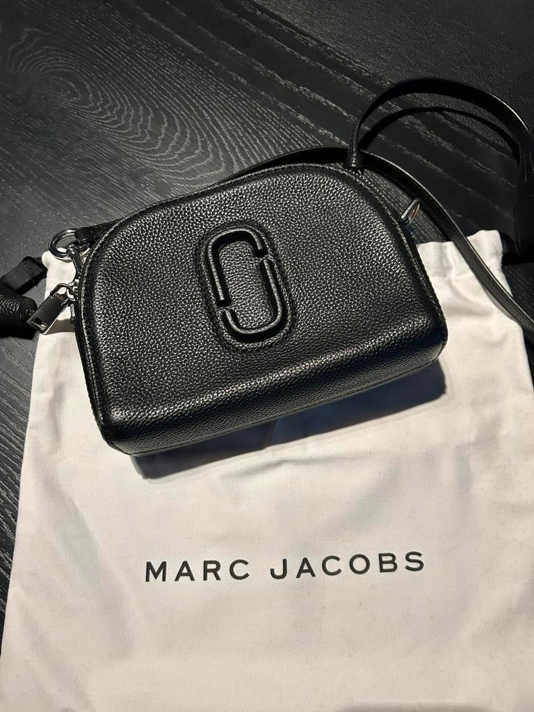 THE MARC JACOBS Shutter Leather Camera Crossbody Bag Black, Ophalen of Verzenden, Zo goed als nieuw, Zwart