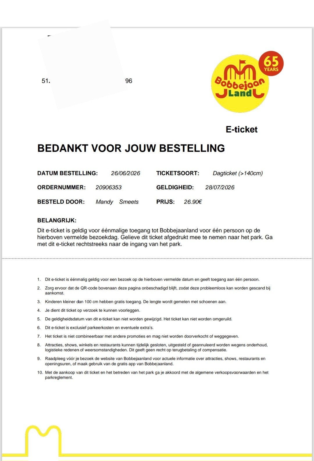Bobbejaanland 2 Tickets, Twee personen, Overige soorten, Pretpark