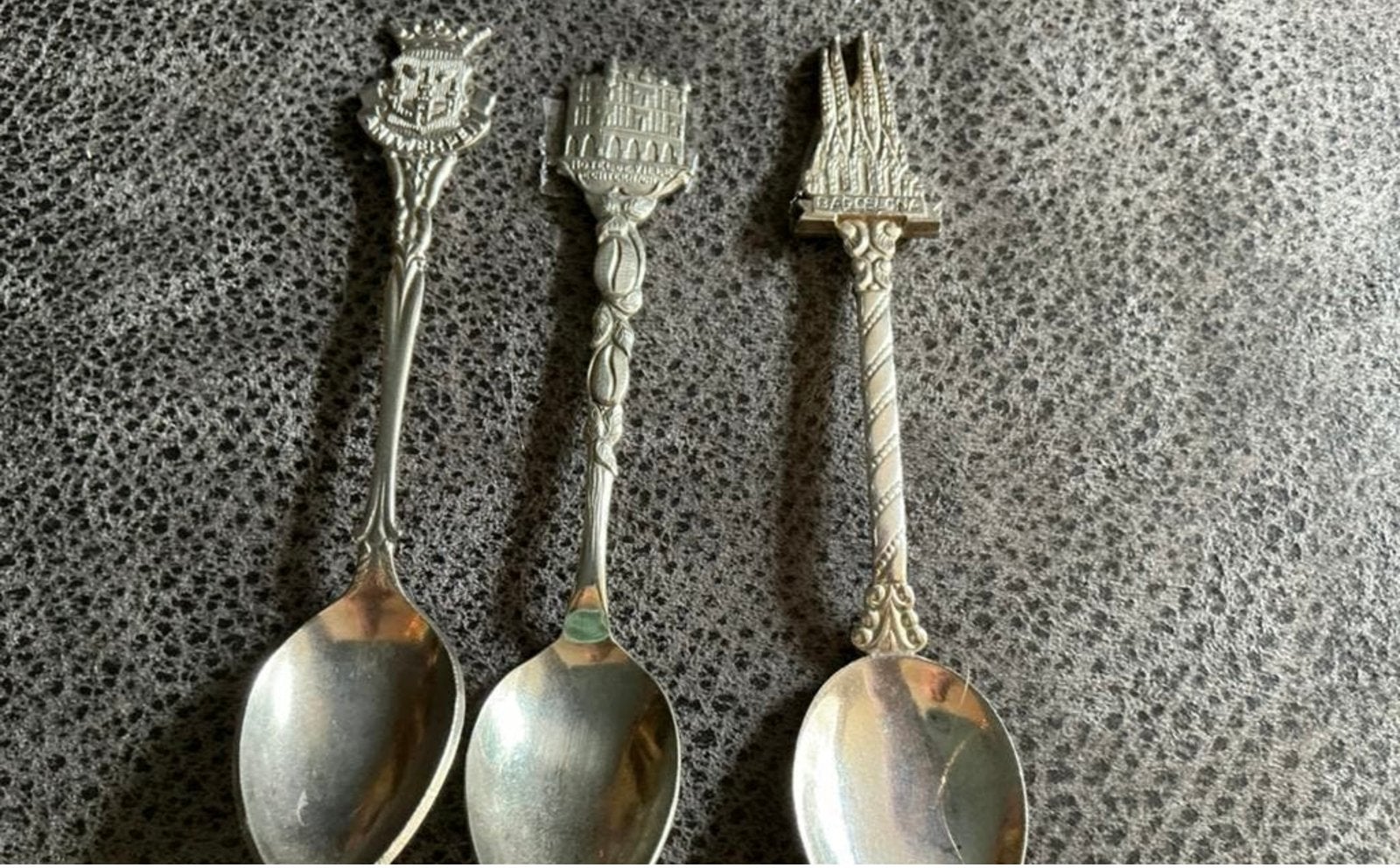 3X Theelepeltje wapen 🌸 Buitenlandse Steden, Ophalen of Verzenden