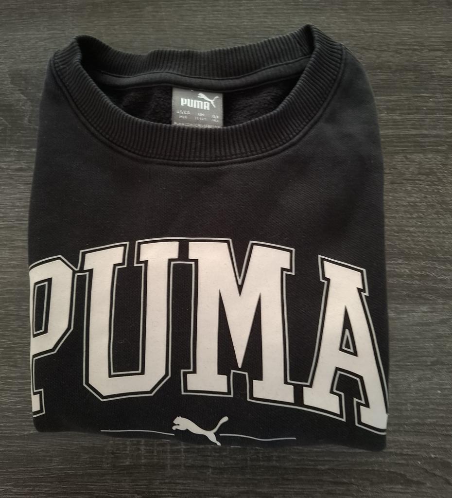 Puma sweater / crop sweater – maat 152 (11-12 jaar) – zwart, Verzenden, Zo goed als nieuw, Jongen of Meisje, Trui of Vest