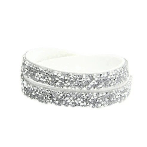 Wikkelarmband strass - Wit, Sieraden, Tassen en Uiterlijk, Info@medase.nl, Wit, Medase, Nieuw