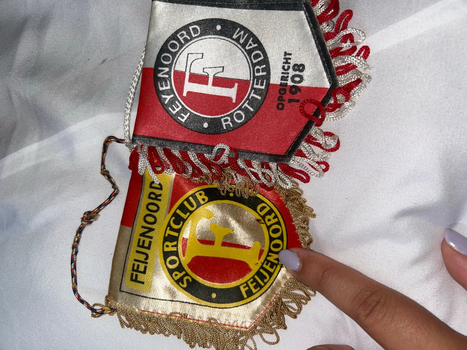 Feyenoord Vaantjes - Set van 2, Ophalen of Verzenden, Gebruikt, Feyenoord, Vaantje of Sjaal