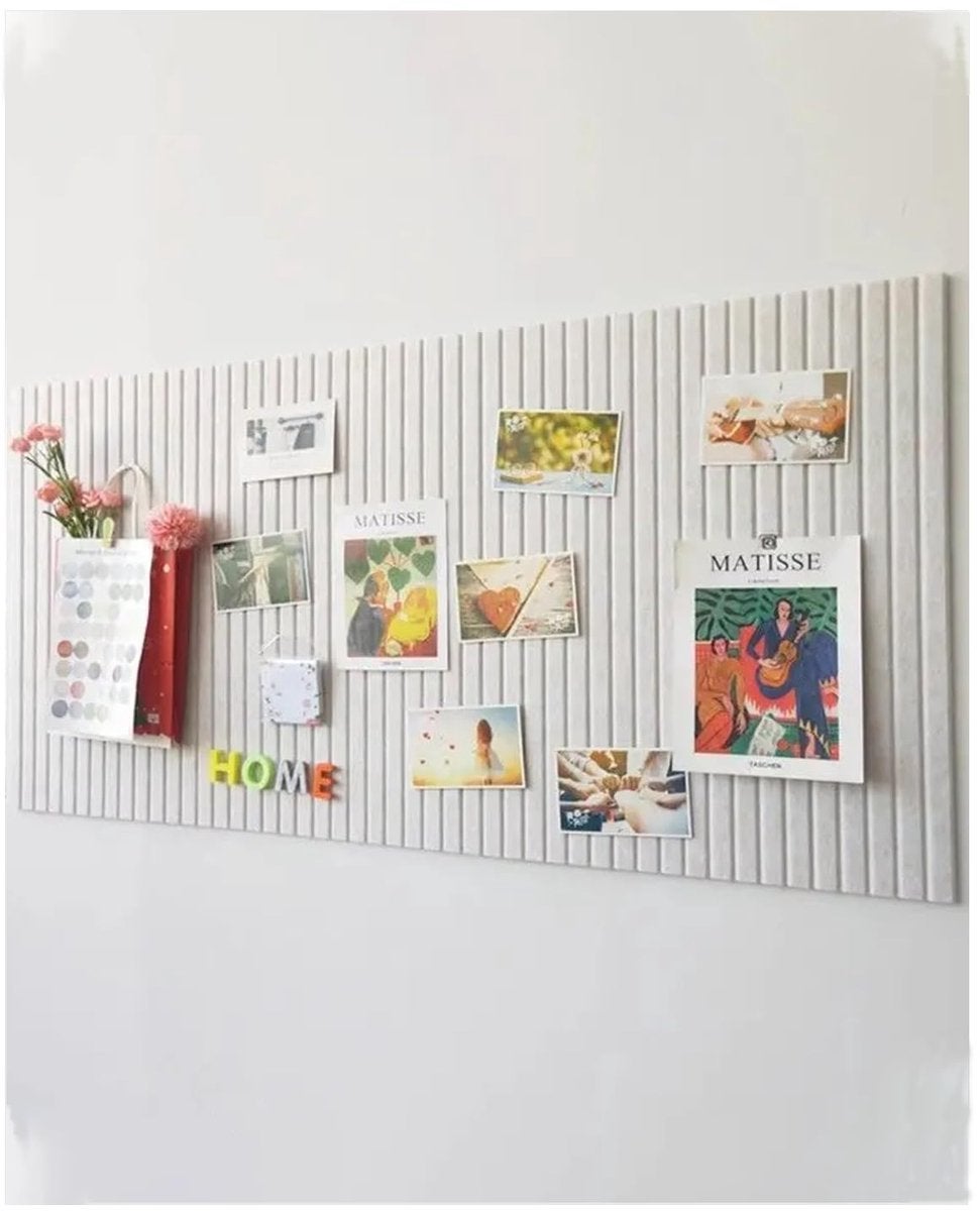 Groot Prikbord- Decoratief vliten beige 120x80cm, Ophalen of Verzenden, Zo goed als nieuw