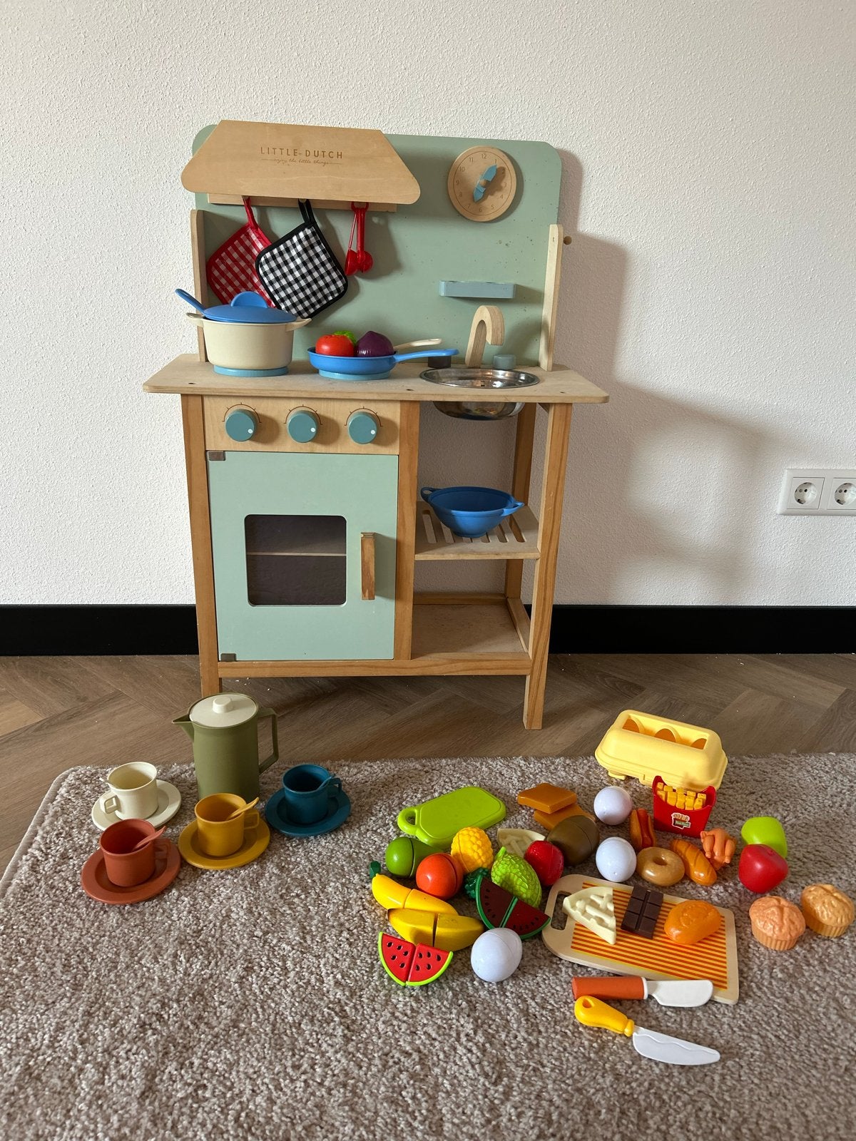Little Dutch Houten Speelkeuken met Veel Accessoires, Kinderen en Baby's, Speelgoed | Speelkeukens, Ophalen, Gebruikt, Hout, Speelkeuken