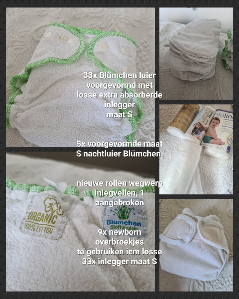 Compleet pakket wasbare luiers geboorte tot zindelijkheid, Ophalen, Gebruikt, Overige typen, Overige merken