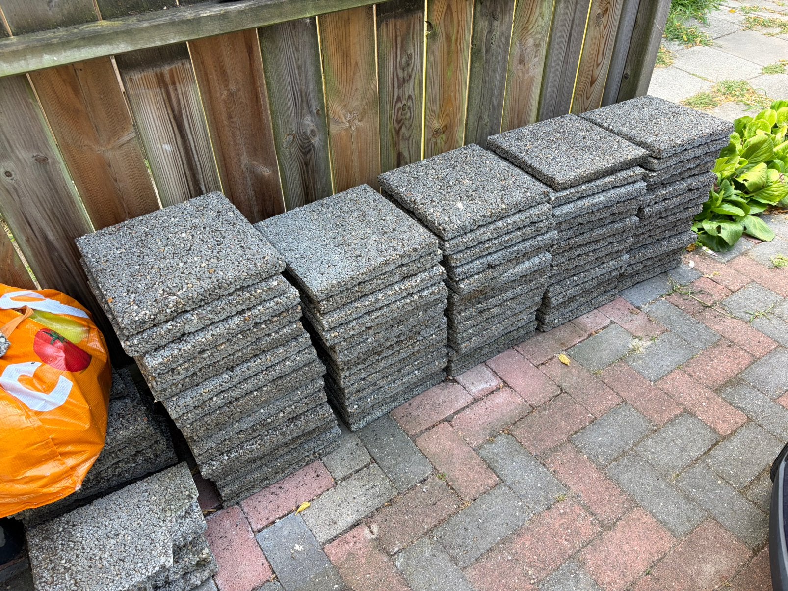 Betonnen Drainagetegels 72 stuks zwart, Ophalen, Gebruikt, Overige typen, 5 tot 10 m²