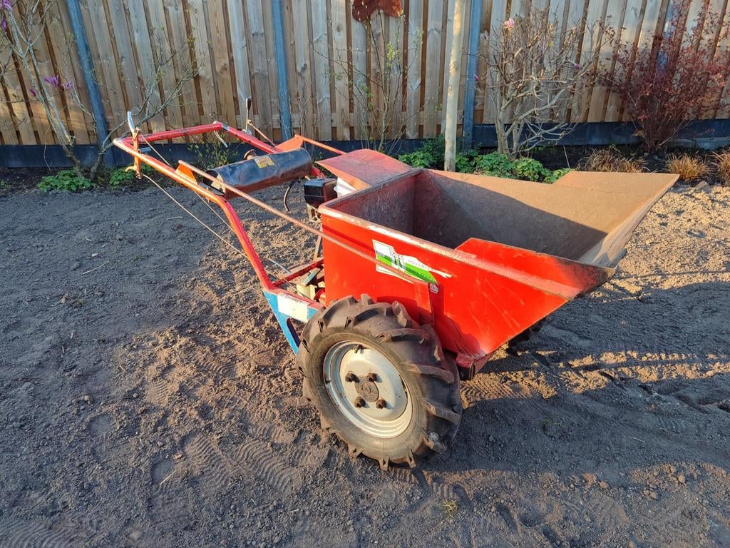 Gemotoriseerde kruiwagen/dumper met Honda motor, Ophalen