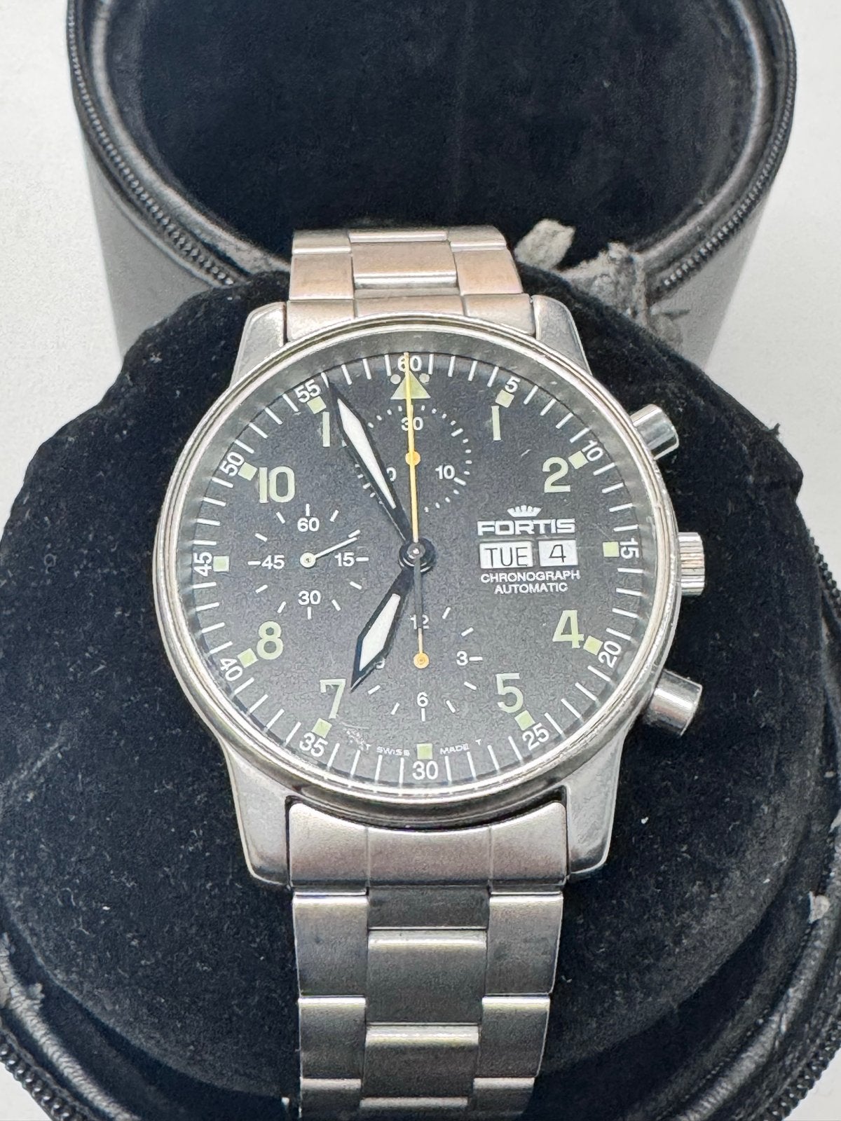 Fortis Grenchen Automatische Chronograaf Horloge, Overige merken, Gebruikt, Staal, Polshorloge