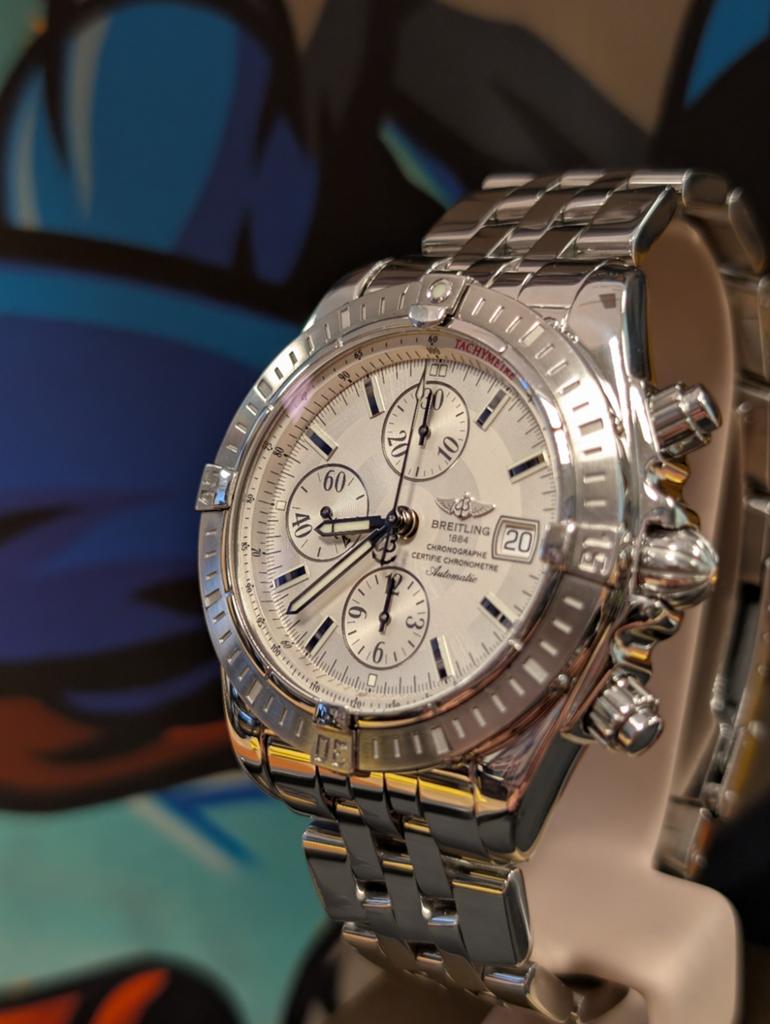 Breitling Chronomat A13356 zeer netjes, Ophalen of Verzenden, Zo goed als nieuw, Staal, Breitling