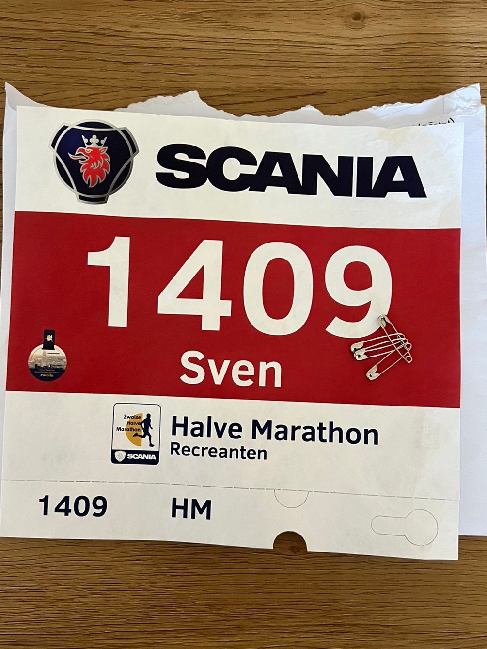 Startbewijs Halve Marathon Zwolle Recreanten (nr. 1409), Sport en Fitness, Loopsport en Atletiek, Overige merken, Overige typen
