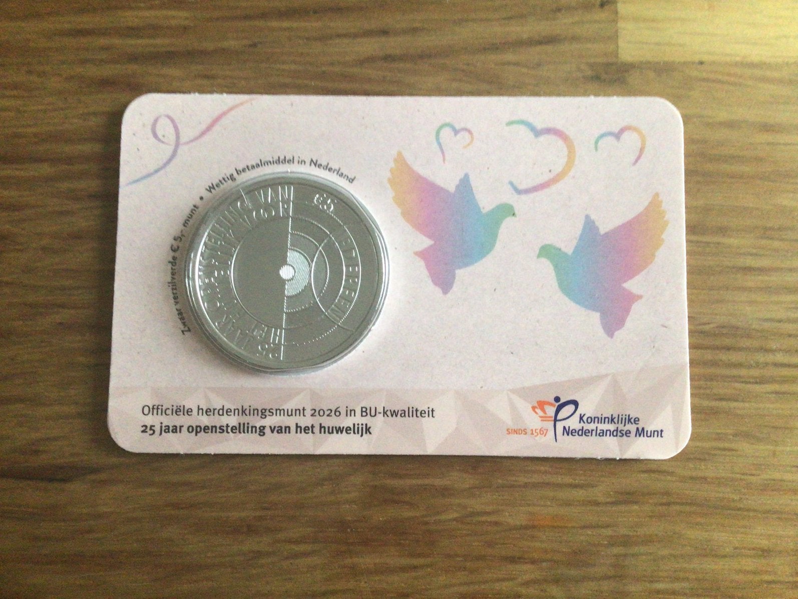 5 euro coincard 25 jaar openstelling huwelijk in BU.., Postzegels en Munten, Munten | Europa | Euromunten, Verzenden, Overige landen