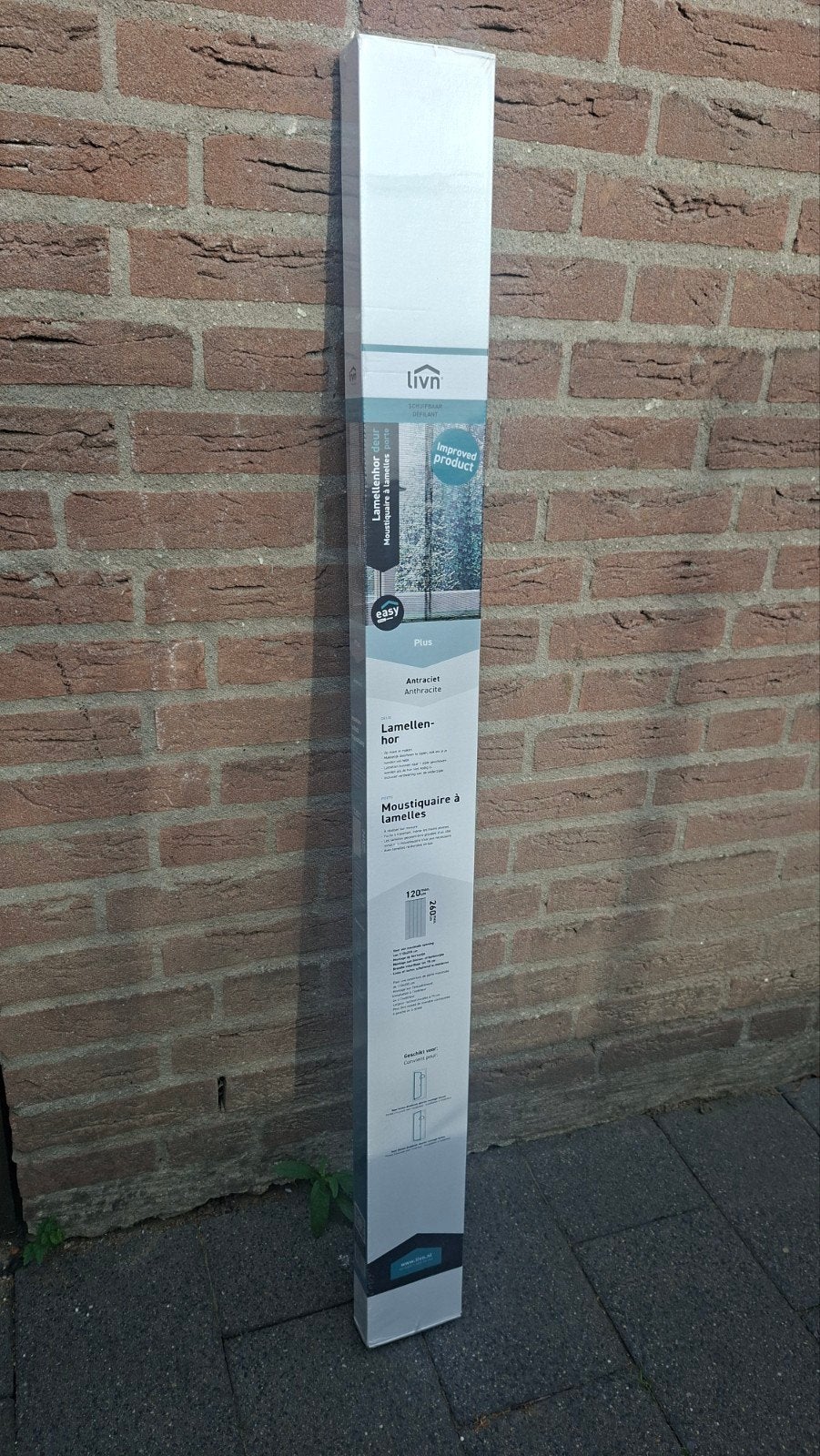 Nieuwe Lamellenhordeur Antraciet 120x260 cm, Doe-het-zelf en Verbouw, Ophalen, Nieuw