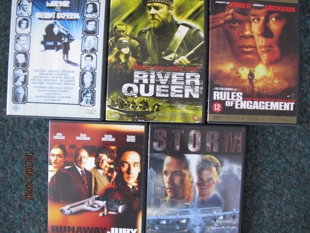 43D,75: orientExpress-riverQueen-rulEngagement-runaway-storm, Engels, Nederlands, Actiethriller, Ophalen of Verzenden