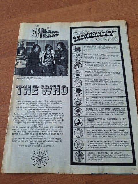 Tina 1972 The Who, Ophalen of Verzenden, 1960 tot 1980, Nederland, Tijdschrift