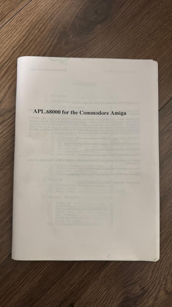Zeldzame Commodore Amiga APL.68000 handleiding / manual 1987, Computers en Software, Vintage Computers, Ophalen of Verzenden