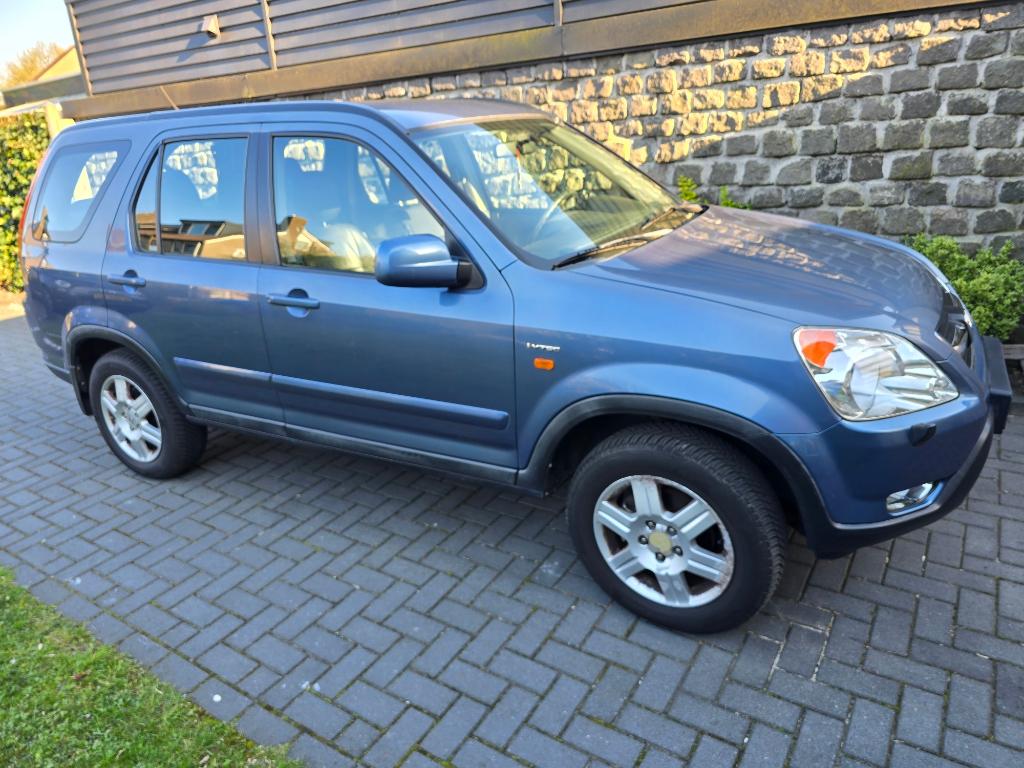 Honda CR-V 2.0 I 2003 airco,leder,cruise 4x4, Auto's, Honda, 1998 cc, 1429 kg, 4 cilinders, Blauw