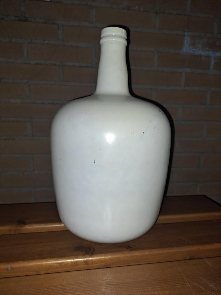 Witte decoratieve vaas met smalle hals, Ophalen of Verzenden