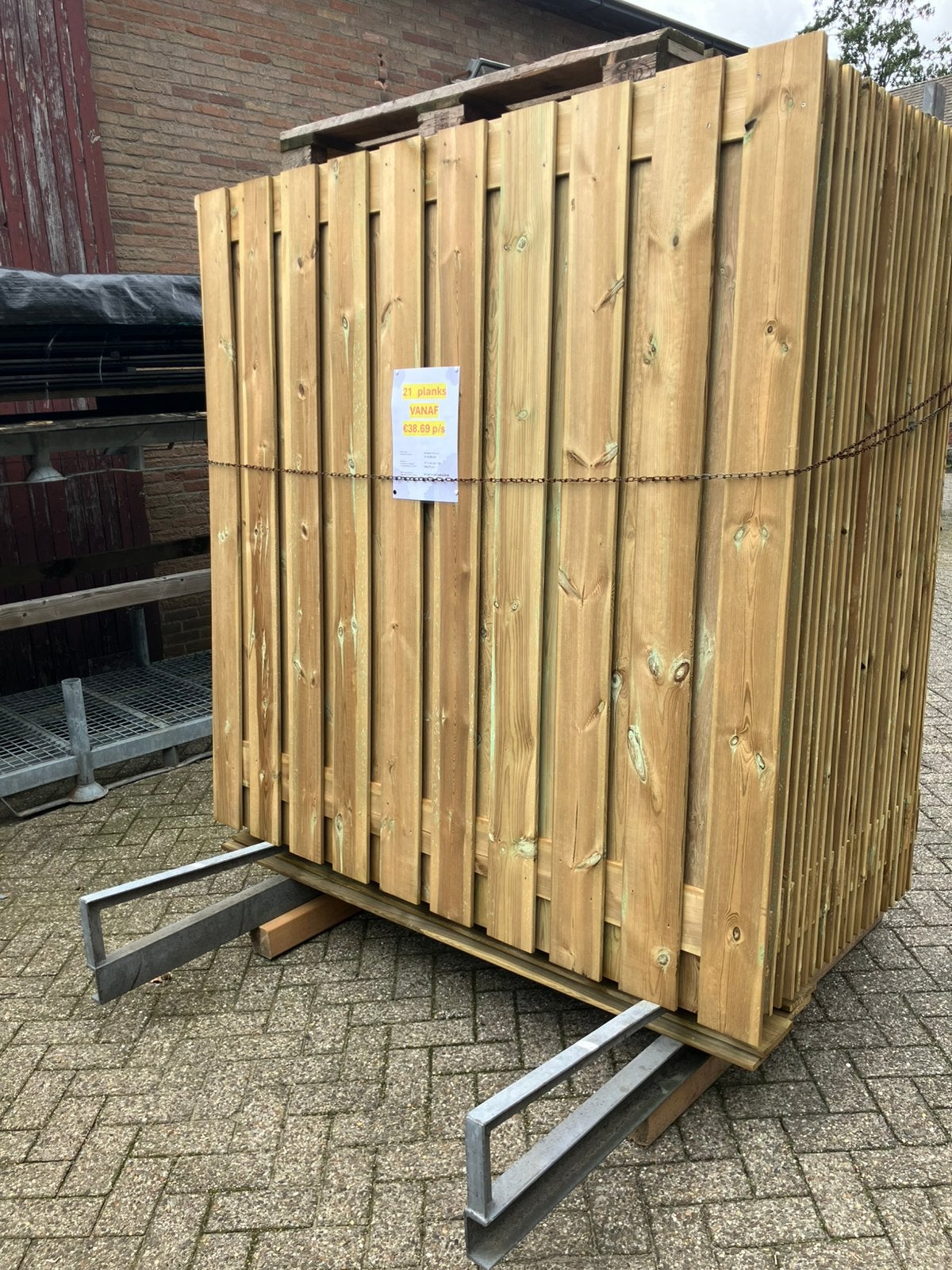 schutting 21 planks rvs geschroefd uitverkoop, Ophalen, 1 tot 2 meter, Minder dan 3 meter, Nieuw