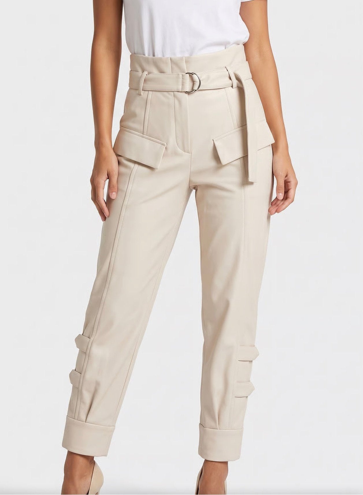 IRO Paris 'Marita' high-waist pantalon scheerwol, Ophalen of Verzenden, Gedragen, Wit, Lang