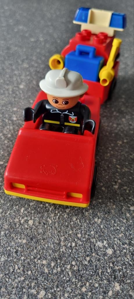 Duplo Brandweerwagen met brandweerman (nr. 2690), Inclusief minifiguren, Gebruikt, Overige thema's, Ophalen of Verzenden