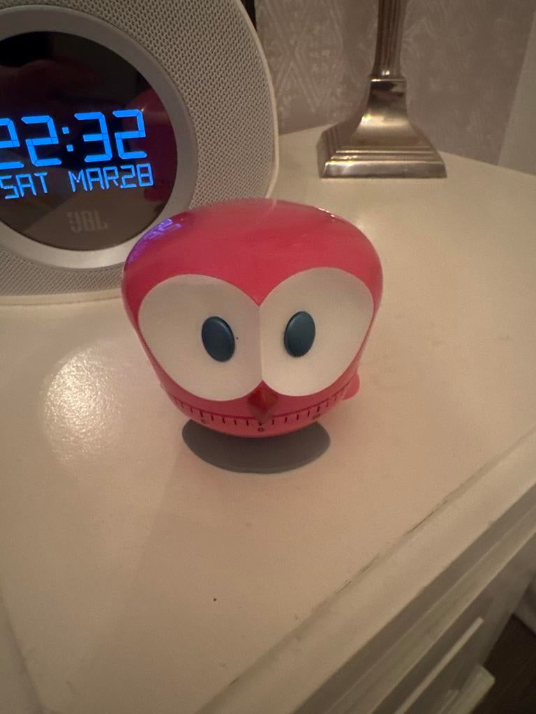 Leuke roze uil kookwekker - perfect voor in de keuken!, Ophalen of Verzenden, Zo goed als nieuw