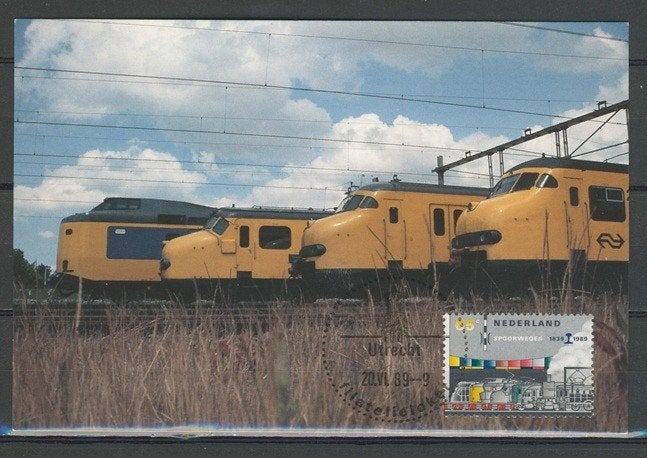 NS 1989 Maximumkaart Ansichtkaart t-3 jdu, Ophalen of Verzenden, Zo goed als nieuw, Trein, Kaart of Prent