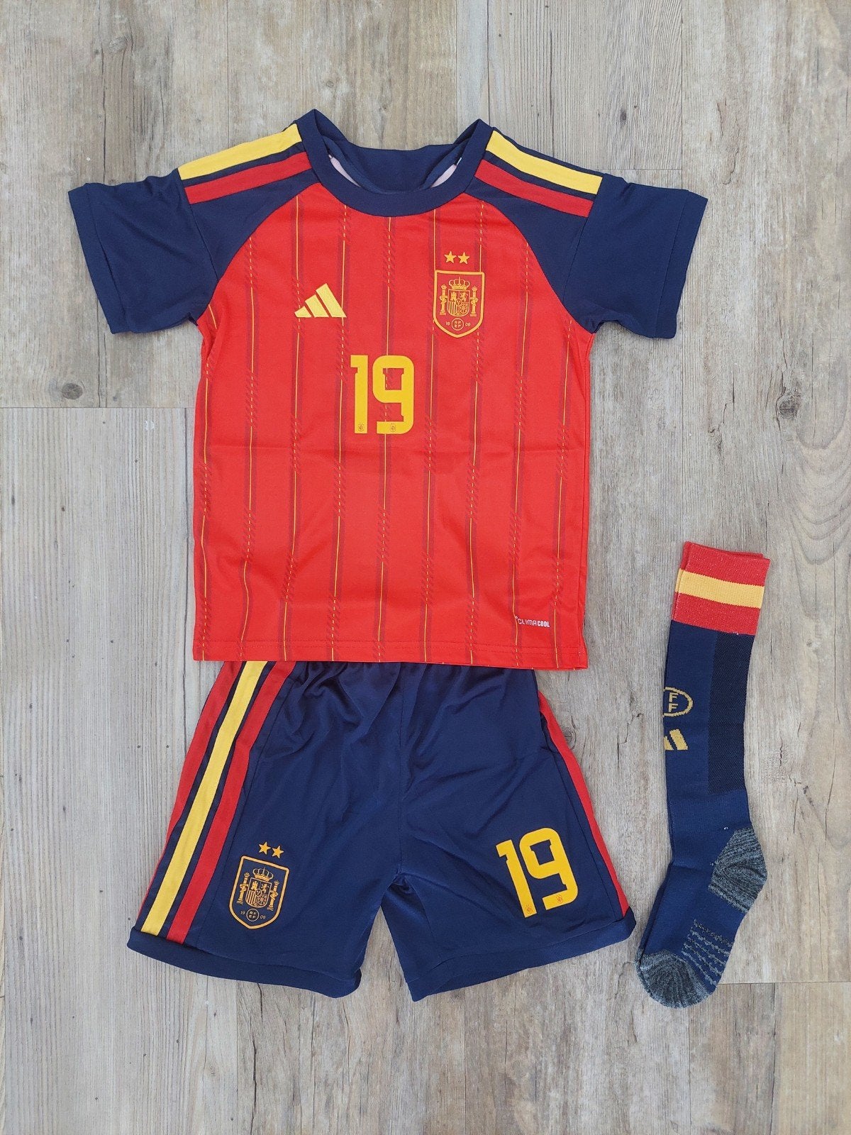 Spanje Elftal kids tenue 26-28, Maat XS of kleiner, Ophalen of Verzenden, Nieuw, Set