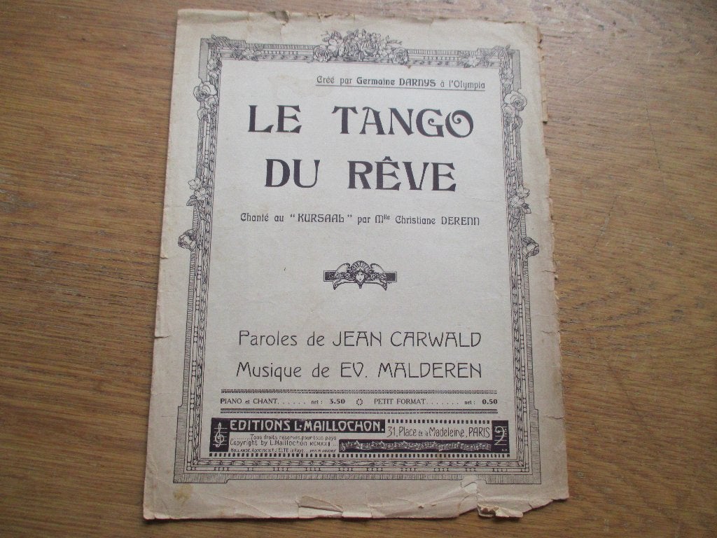 LE TANGO DU RÊVE, Ophalen of Verzenden, Gebruikt, Artiest of Componist, Populair