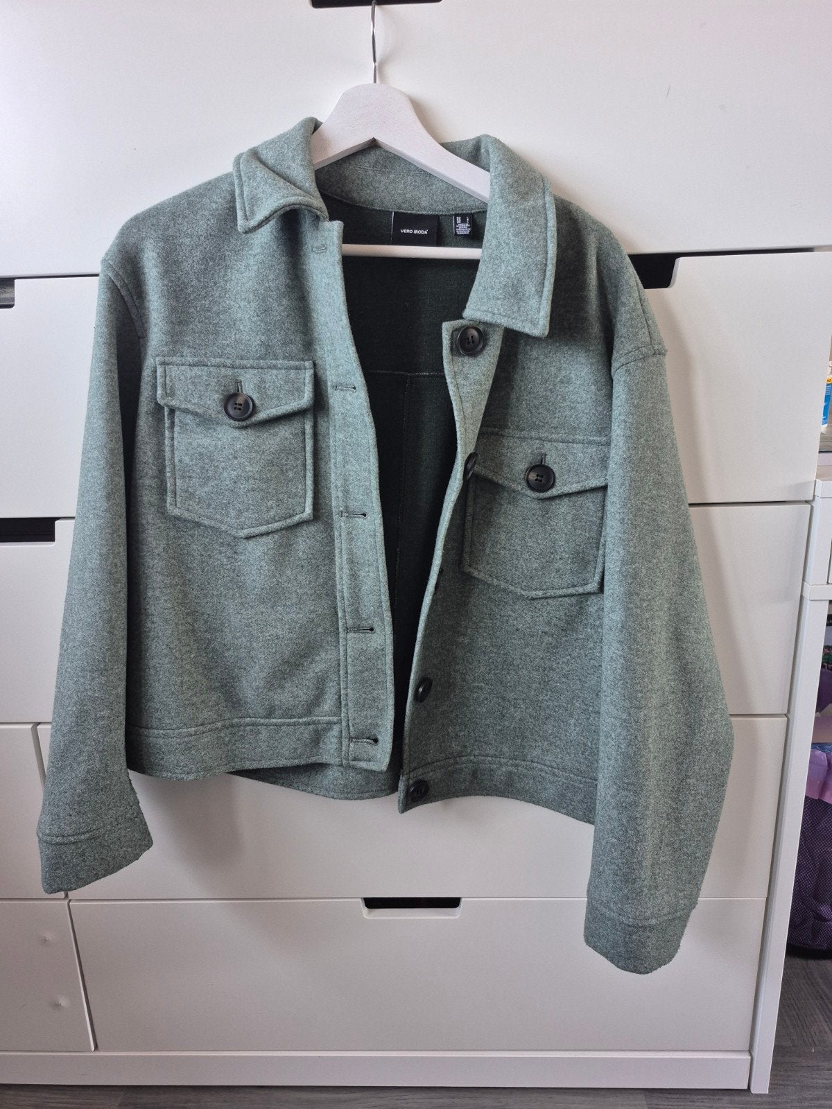 Vero Moda Shacket Groen Maat L, Kleding | Dames, Jassen | Zomer, Zo goed als nieuw, Maat 42/44 (L), Groen, Ophalen of Verzenden