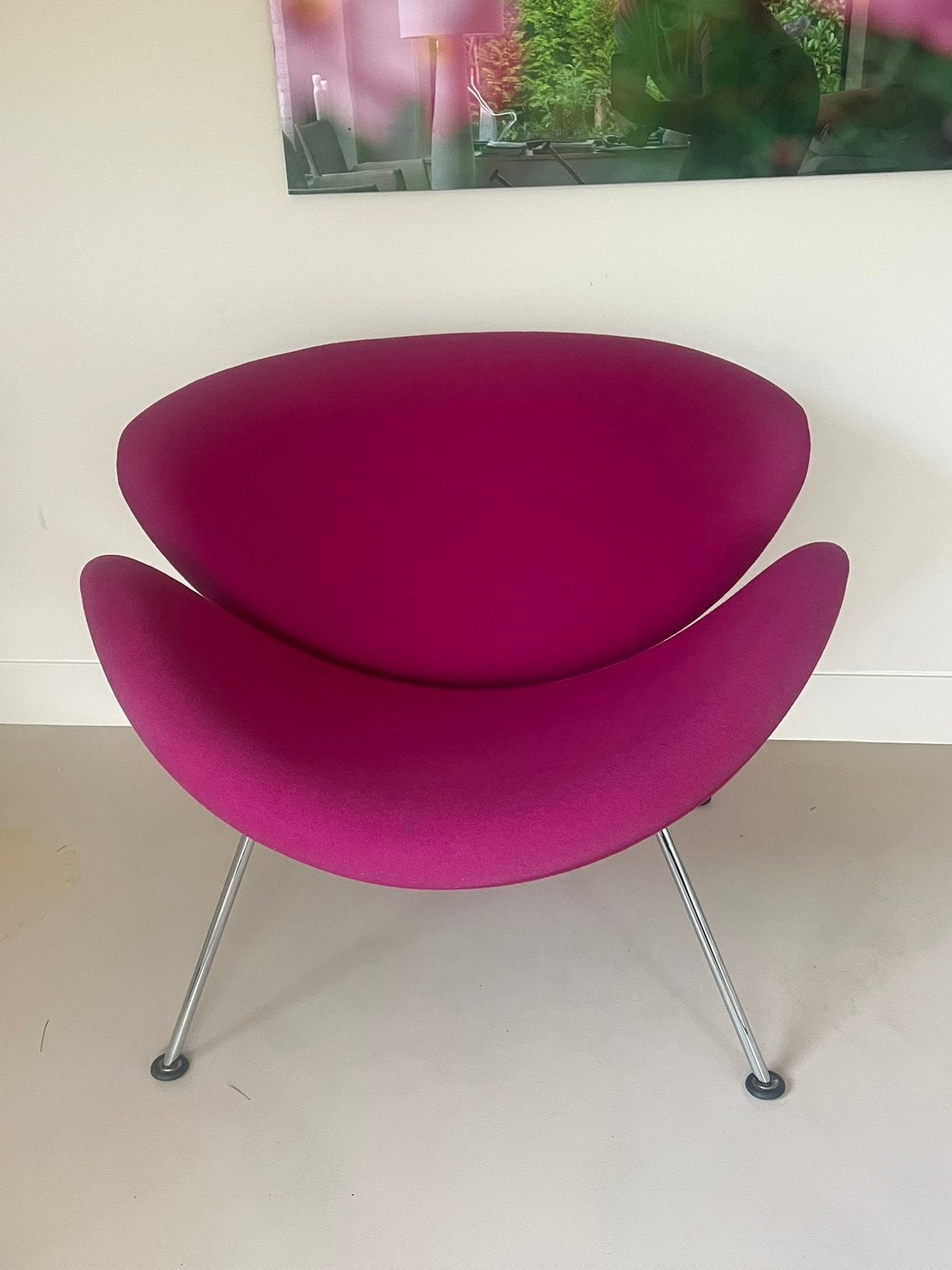 Artifort Orange slice F437 fauteuil, Ophalen, 75 tot 100 cm, Zo goed als nieuw, Stof