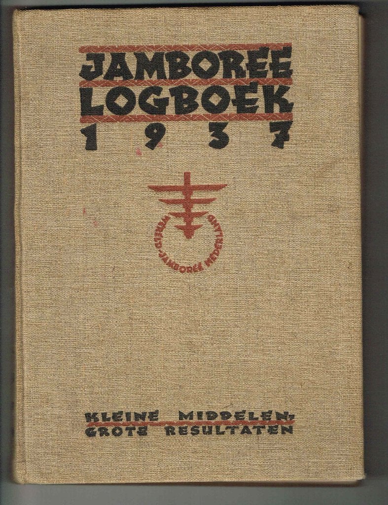 scouting Wereld Jamboree 1937 Logboek met linnen omslag, Ophalen of Verzenden, Zo goed als nieuw, Boek of Tijdschrift