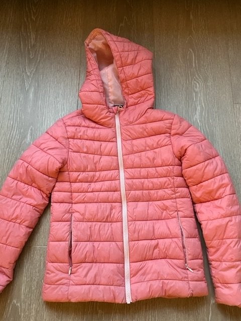 Roze gewatteerde jas maat 140, Gebruikt, Pepperts!, Meisje, Ophalen of Verzenden
