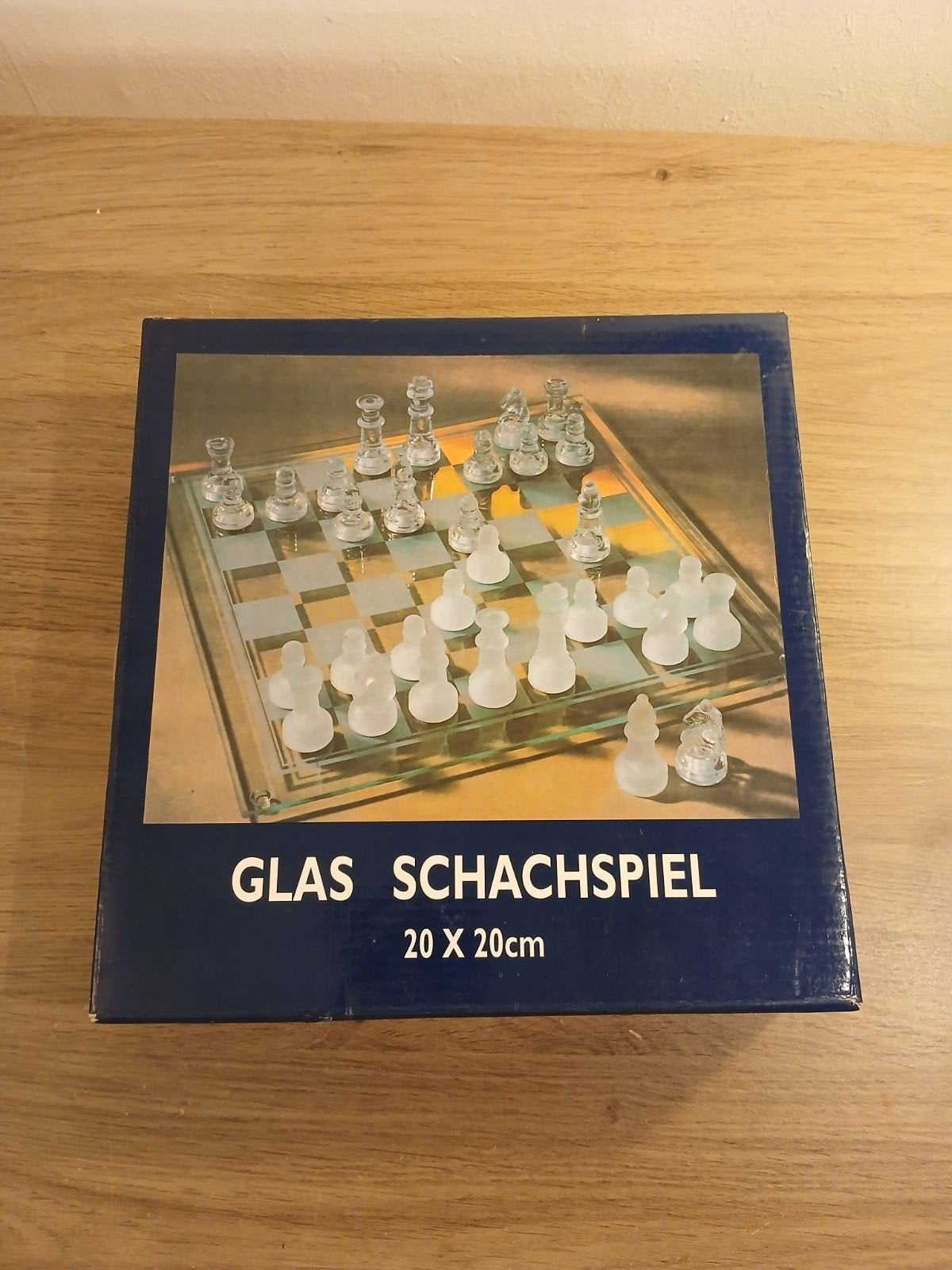 Glazen schaakspel, Ophalen of Verzenden, Gebruikt