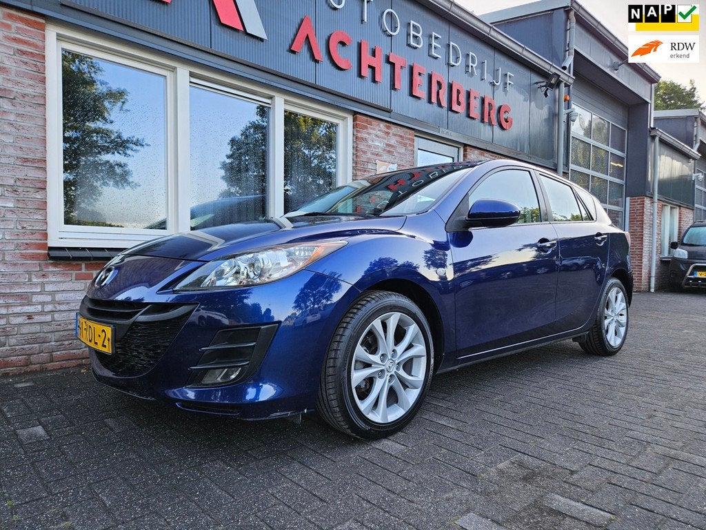 Mazda 3 1.6 TS Plus Airco! Cruise Control! NAP! Nieuwe Apk!, Voorwielaandrijving, Gebruikt, 4 cilinders, Blauw