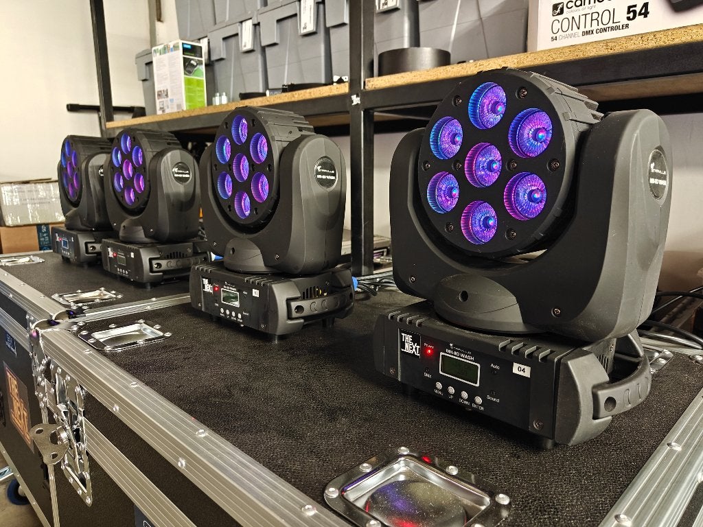 Stairville MH-110 Wash LED movinghead (4x), Ophalen, Gebruikt, Licht