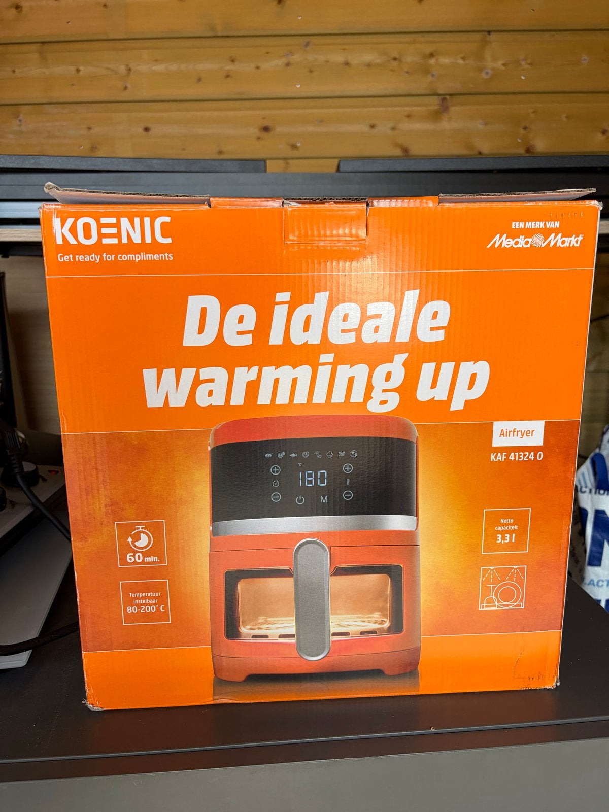Koenic Airfryer KAF 41324 O - Oranje, Ophalen, Gebruikt, Airfryer, Minder dan 750 gram