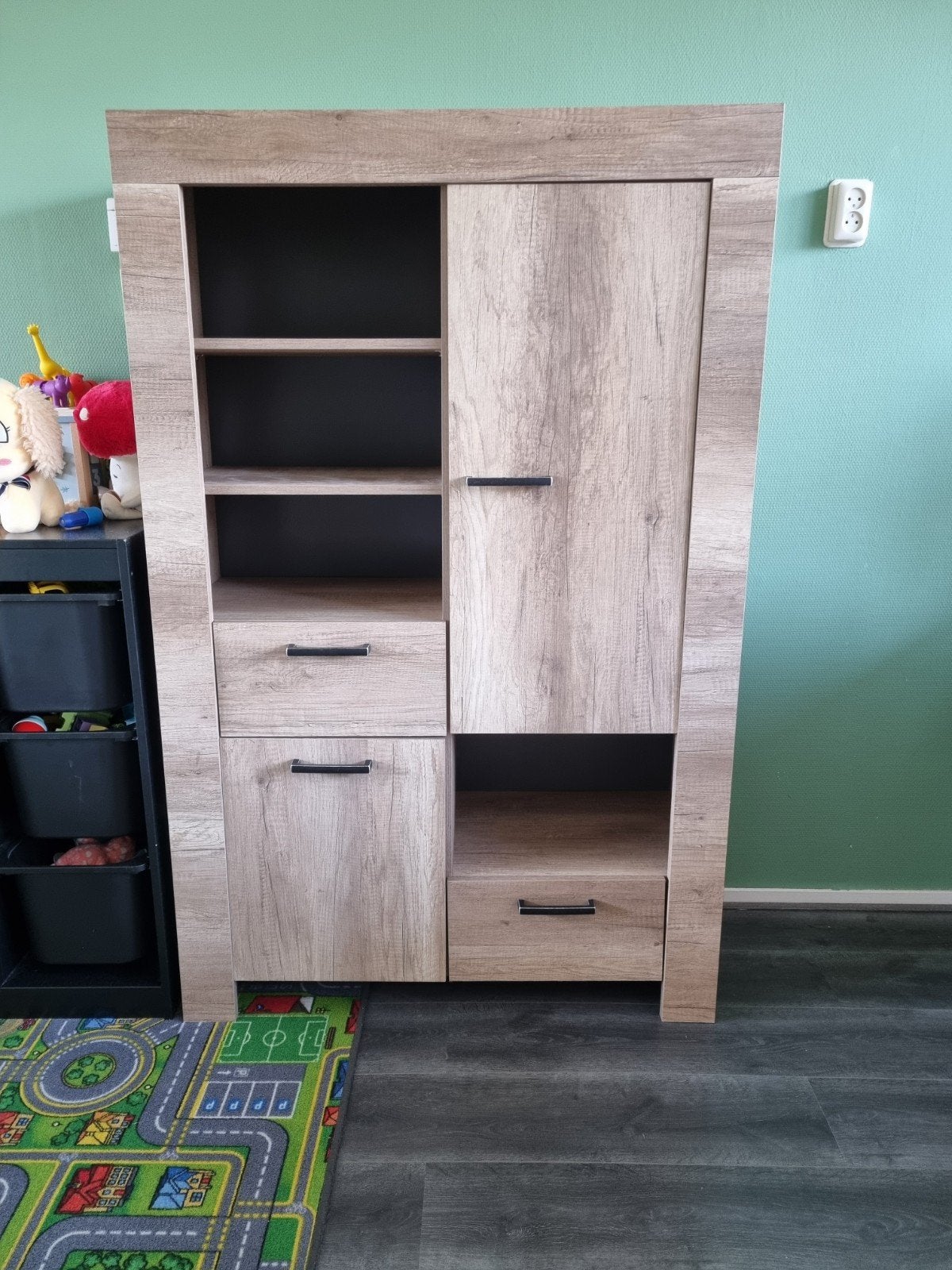 Kast Lidia - eikenkleur - 162x102x43 cm, Ophalen, Gebruikt