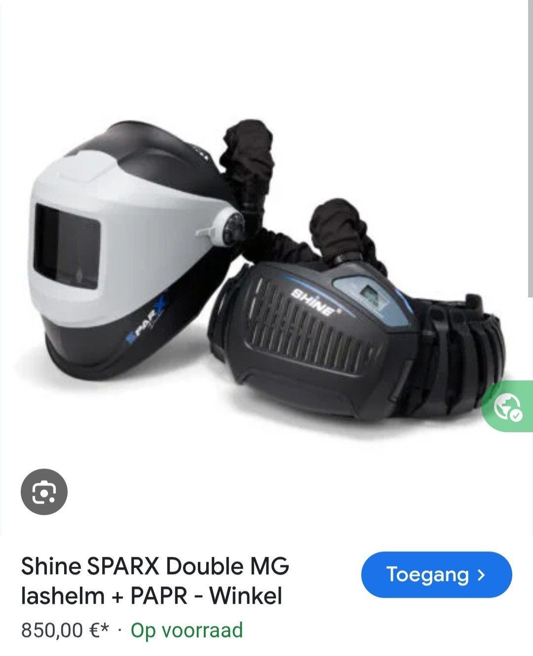 Shine SPARX Double MG lashelm, Doe-het-zelf en Verbouw, Laskappen, Ophalen of Verzenden