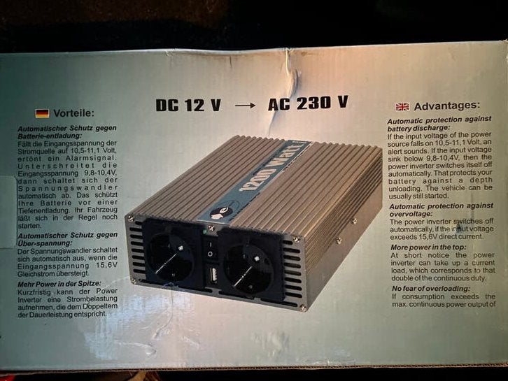 Omvormer 12 v naar 220 v, Ophalen of Verzenden, Nieuw
