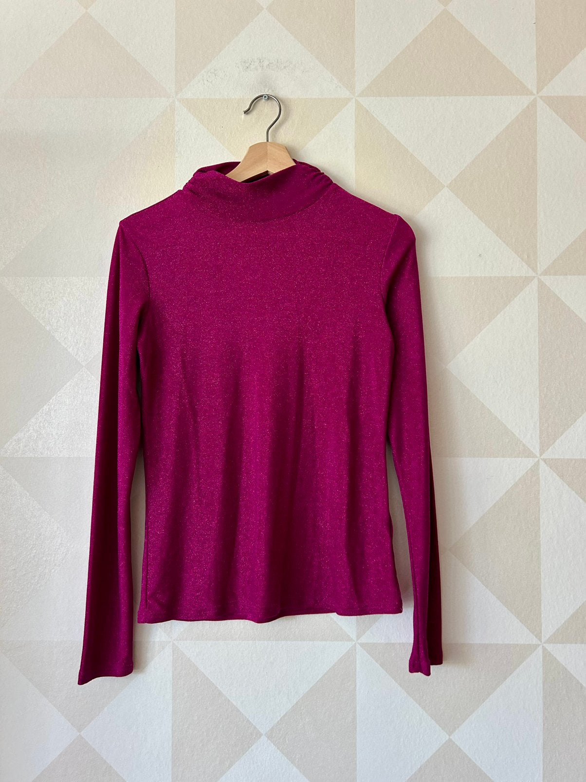 Pom Amsterdam top shirt paars/roze XS/34 zgan, Kleding | Dames, Paars, Ophalen of Verzenden, Zo goed als nieuw, Lange mouw
