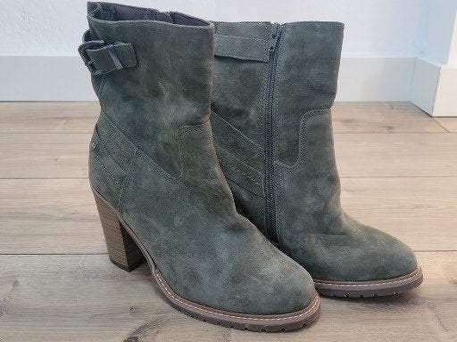 Kort leren dames laarsje TwoDay maat 37 nieuw, Twoday, Zwart, Lage of Enkellaarzen, Nieuw